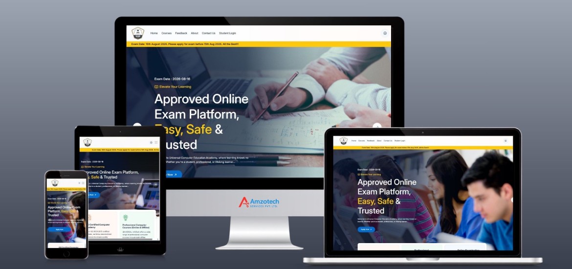 Universal Computer Educational Academy website across desktop and mobile devices